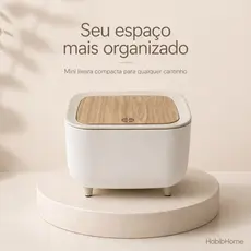 Mini Lixeira Premium com Tampa | Compacta e Elegante para Mesa, Banheiro ou Escritório