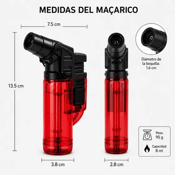 Maçarico Mini Recarregável Profissional Portátil SEM GAS