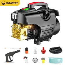 Soarfly Lavadora De Alta Pressão Profissional Portátil Indução 4800w Preto 127V/220V 60hz
