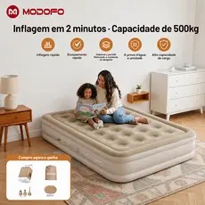 MODOFO Colchão Inflável Queen Com Bomba Elétrica Recarregável Sem Fio Casal Inflável Premium Para Casa Camping Hóspedes