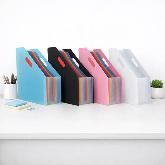 Pasta Sanfonada A4 13/25 Bolsos Expansível Formato Trapezoidal Grande Capacidade FUSHANG