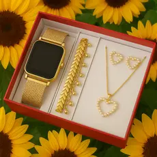 Kit Feminino com Relógio LED + Pulseira + Brincos | Presente Elegante e Sofisticado