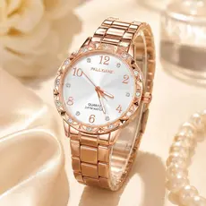 Relógio Feminino Luxo Aço Inoxidável Original Resistente à Água Quartz Premium – Não Desbota Elegante Casual Fino