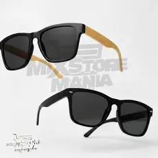 Kit Óculos de Sol Masculino com Haste de Madeira | Estilo Bambu | Proteção UV400