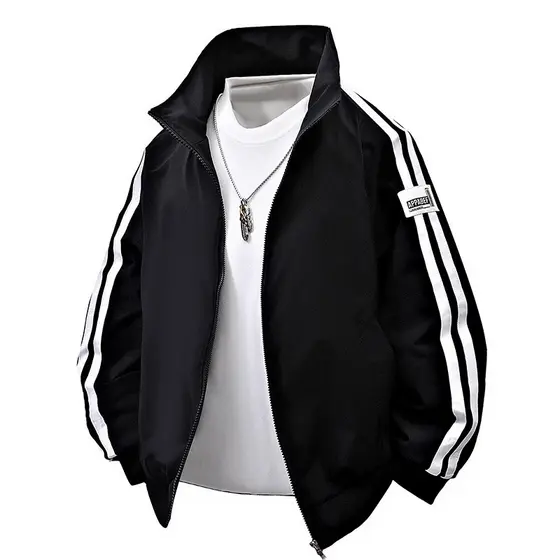 Primavera outono masculino gola alta jaqueta Casual esportes à prova de vento jaqueta impermeável masculina na moda All-