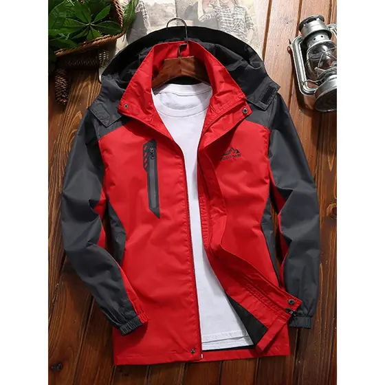 Primavera outono jaqueta masculina Casual solto fino ao ar livre caminhadas roupas jaqueta à prova de vento à prova dwin