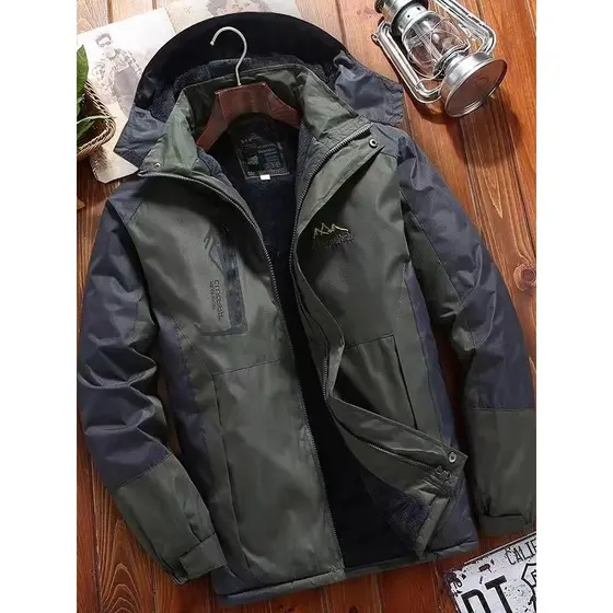 Forro de lã de inverno Jaqueta masculina acolchoada de algodão espessada Jaqueta impermeável à prova de vento Jaqueta ac