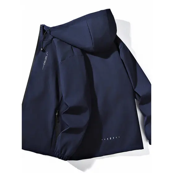Primavera outono jaqueta masculina Casual All-Match fino blusão moda solta com capuz jaqueta roupas masculinas