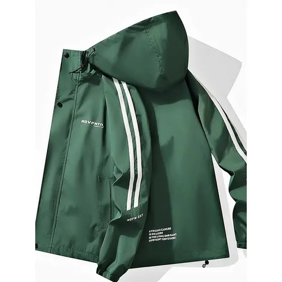 Primavera outono jaqueta masculina Casual esportes com capuz jaqueta fina solta na moda estudante à prova de vento à pro