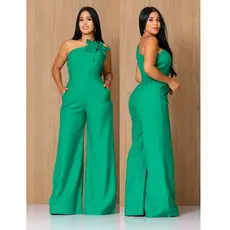 Macaquinho Feminino Elegante com Flor no Ombro – Tecido Sensorial Forrado M e G