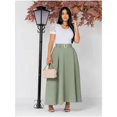 Saia Longa Feminina Elegante Sensorial com Bolsos