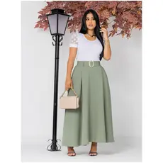 Saia Longa Feminina Elegante Sensorial com Bolsos – Moda Evangélica Igreja