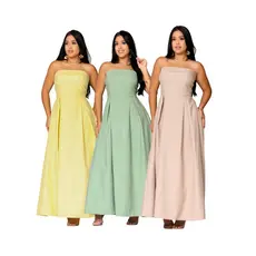 Vestido Longo Feminino Tomara que Caia com Bojo