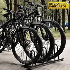 Suporte Para Bicicleta Expositor de Chão 3 Vagas Bicicletario Porta Bike