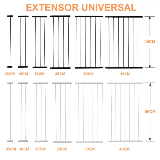 Extensor Universal Prolongador Portão Pet Cachorro Criança Bebê Proteção Grade 56cm de Altura