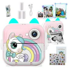 Câmera Infantil Instantânea Impressão Hd Instantânea Fotos