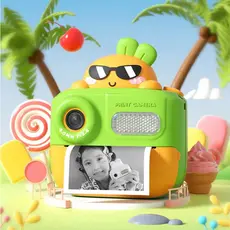 Câmera Infantil Instantâneal Fotográfica Hd Divertida Jogos Padrão De Rabanete