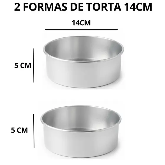 Kit Formas Assadeira De Bolo Redonda Baixa   Alumínio Reforçada Vários Tamanhos 14Nº/16Nº/18Nº/20Nº/22Nº