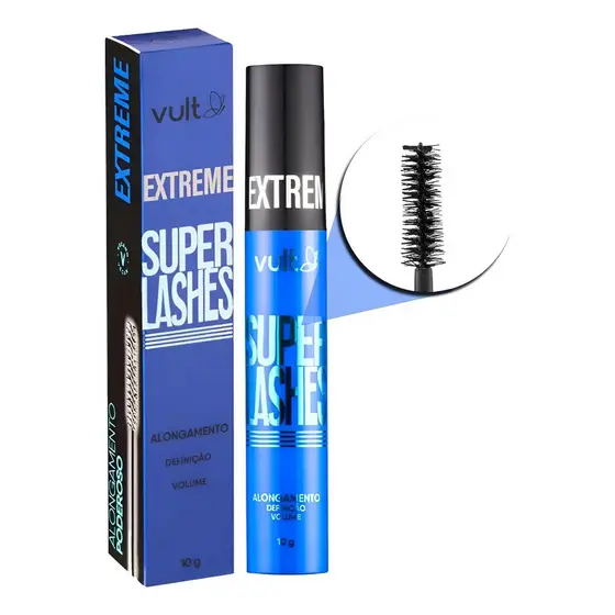 Máscara De Cílios Vult Extreme Super Lashes - 10g Preto