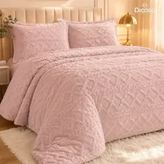 Kit Colcha Queen Plush Super Macia Alto Relevo 2 Fronhas Toque Suave