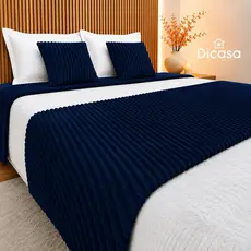 Kit Peseira Decorativa para Cama 1 Peseira Luxo e 2 Capas de Almofada Elegante Casal Queen King