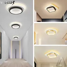 Luminária De Teto Para Hall Sala Quarto Lavabo Corredor Plafon Sobrepor Moderno LED 3 Cores 20CM