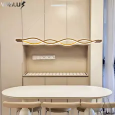Lustre Pendente Moderno Geometrico Infinito Espiral Luminária Pendente Curva Linear Dourado Sala