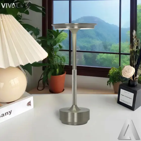 Abajur Luminária De Mesa Cogumelo USB Recarregável LED Touch Quarto Sala Abajur Moderno 3 Em 1