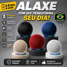 Alaxe Echo Dot 5ª Geração Caixa de Som - Som de Alta Qualidade, LEDs Vibrantes, Bluetooth 5.0