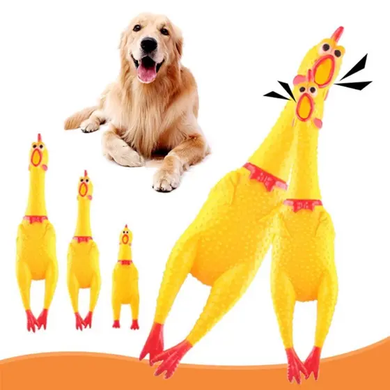 Mordedor Frango Com Barulho Tamanho 30Cm - Diversão