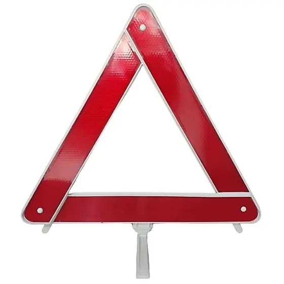 Triangulo Segurança Sinalização Automotivo Base Plástico (Leve) 38cm