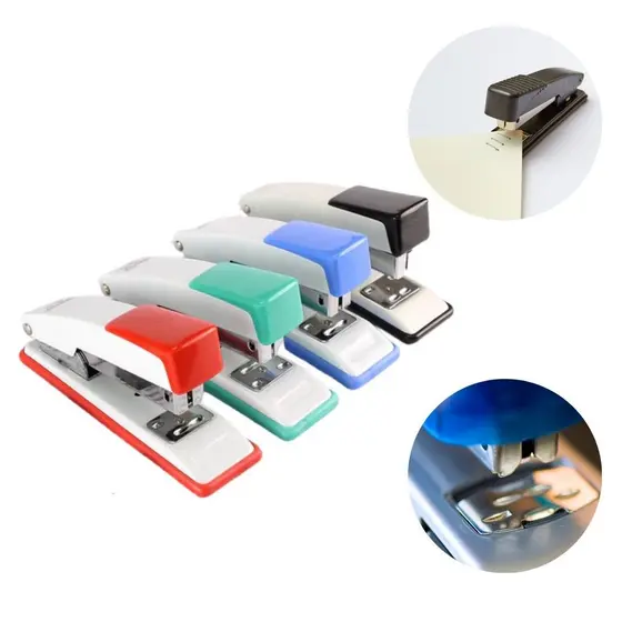 Grampeador 15,5cm de Metal Durável de Alta Qualidade até 20 Folhas para 24/6~26/6