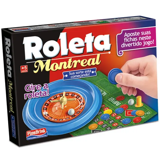 Roleta Montreal Fichas Jogo Tabuleiro Infantil Adulto Criança Raciocínio Lógico Plástico PlasBrink