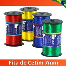 Fita de Cetim Lisa 7mm Rolo de Cetim com 100m N1 Irmãos Mantovani