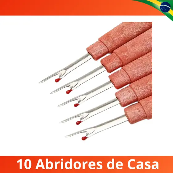 Kit 10 Abridor de Casa para Costura Grande 13,5cm Desmanchador