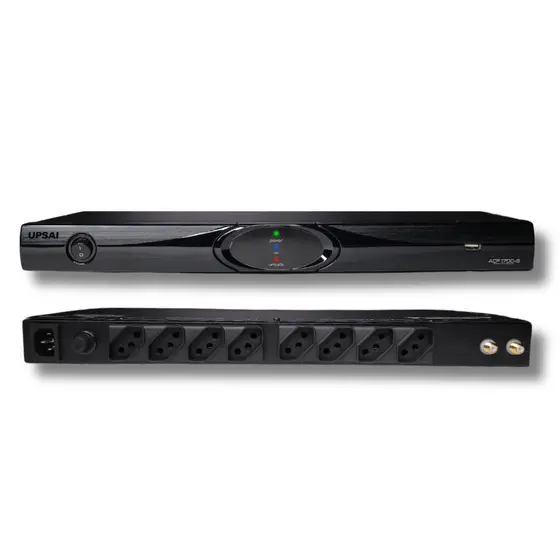 Condicionador De Energia Upsai ACF1700-S 110V 1440VA Audio Video Home Theater 8 Tomadas Filtro EMI RFI