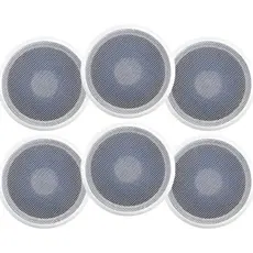 Kit 6 Caixas Som De Embutir Arandela 5pol 55w Som Ambiente Branco Áudio Residencial Comercial