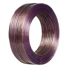 Fio Bicolor Paralelo Cristal Polarizado 2x2,5mm Rolo 100m Cabo Para Som Alto Falante Home Theater