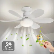 Ceiling Fan Wind Light Silent Speaker Remote Control Silent LED Lamp