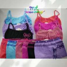 2/3/4 Conjunto infantil MENINA Top alca fina e Calcinha Box//1083