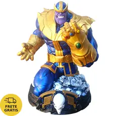 Busto Thanos Marvel | Resina 3D | Pintura Artesanal | Estátua Colecionável Premium