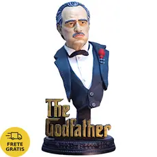 Estátua Busto Don Corleone – O Poderoso Chefão – Decoração Vintage – Resina Colecionável – Cinema