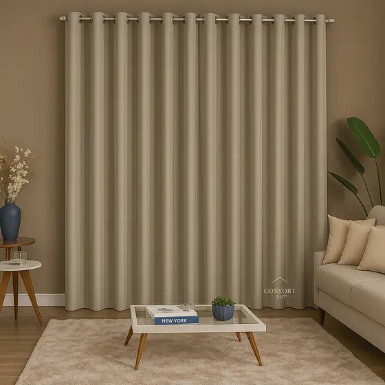 Cortina Blackout Tecido Premium 2 a 6 Metros - Design Sofisticado, Conforto e Bloqueio Total de Luz