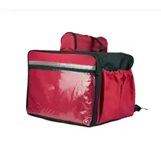 Bag Mochila Térmica Completa Com Isopor 45 Litros Motoboy Delivery Ifood Pizza Marmita Vermelha ou Preta