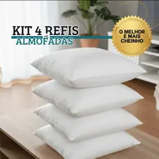 Refil Enchimento Almofada Premium kit com 4. Entrega Imediata.