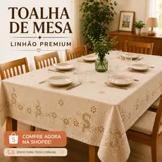 Toalha de Mesa 4 lugares Linhão Premium 1.40 x 1.40.Entrega Super Rápida