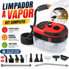 Máquina de Limpeza a Vapor 2500W Alta Pressão Portátil Remove Gordura Cozinha Banheiro Carro Sofá 110V/220V