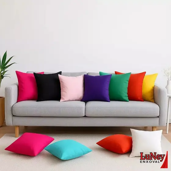 Kit 2 Capas de Almofada 40x40 | Malha Lisa com Zíper | Toque Macio e Ajuste Perfeito