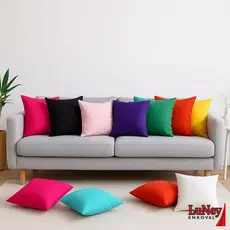 Kit 2 Capas de Almofada 40x40 | Malha Lisa com Zíper | Toque Macio e Ajuste Perfeito