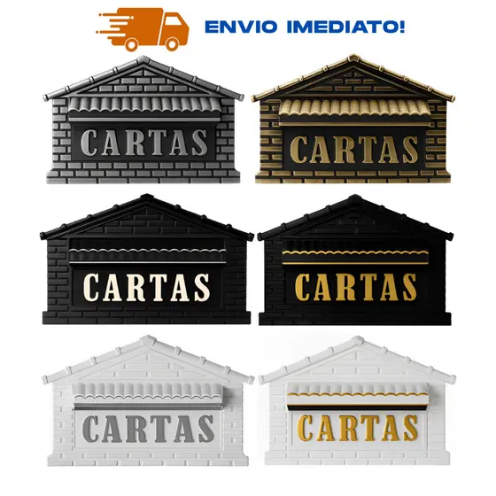 Caixa Correio Tijolinho Grade Muro Pvc Reforçado Moderna compre junto cadeado